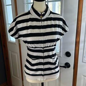DC Striped Short Sleeve Sweater